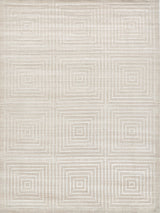 Exquisite Rugs Castelli Hand-loomed Bamboo Silk/Wool 3973 Light Beige 12' x 15' Area Rug