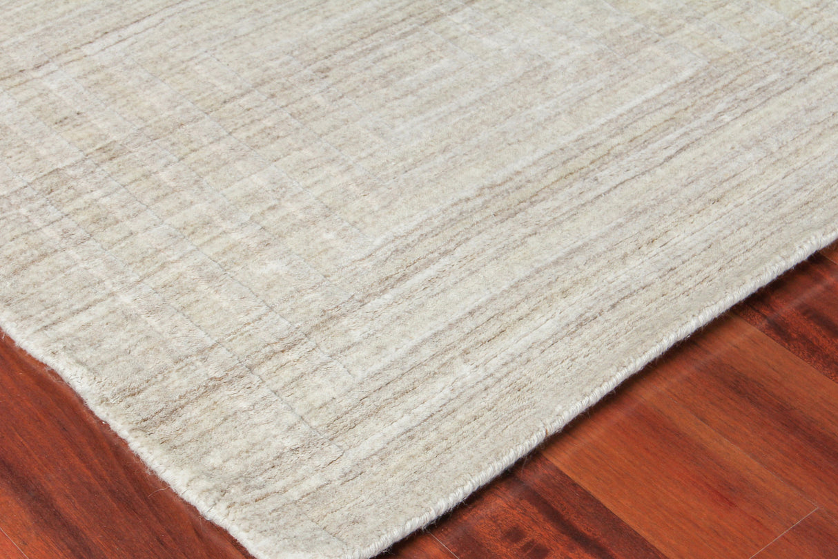 Exquisite Rugs Castelli Hand-loomed Bamboo Silk/Wool 3973 Light Beige 8' x 10' Area Rug