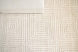 Exquisite Rugs Castelli Hand-loomed Bamboo Silk/Wool 3973 Light Beige 8' x 10' Area Rug