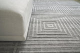Exquisite Rugs Castelli Hand-loomed Bamboo Silk/Wool 3974 Gray 10' x 14' Area Rug