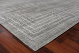Exquisite Rugs Castelli Hand-loomed Bamboo Silk/Wool 3974 Gray 10' x 14' Area Rug