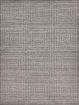 Exquisite Rugs Castelli Hand-loomed Bamboo Silk/Wool 3974 Gray 6' x 9' Area Rug