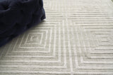 Exquisite Rugs Castelli Hand-loomed Bamboo Silk/Wool 3975 Ivory 6' x 9' Area Rug