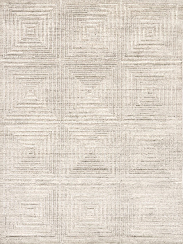 Exquisite Rugs Castelli Hand-loomed Bamboo Silk/Wool 3975 Ivory 9' x 12' Area Rug