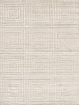Exquisite Castelli Hand-loomed Bamboo Silk/Wool Ivory Area Rug 9.0'X12.0' Rug