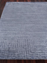 Exquisite Rugs Castelli Hand-loomed Bamboo Silk/Wool 3977 Charcoal 10' x 14' Area Rug