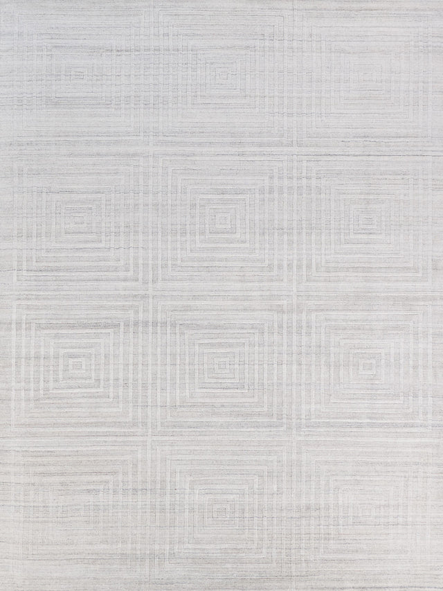 Exquisite Rugs Castelli Hand-loomed Bamboo Silk/Wool 3979 Ivory 14' x 18' Area Rug