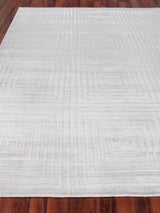 Exquisite Rugs Castelli Hand-loomed Bamboo Silk/Wool 3979 Ivory 8' x 10' Area Rug