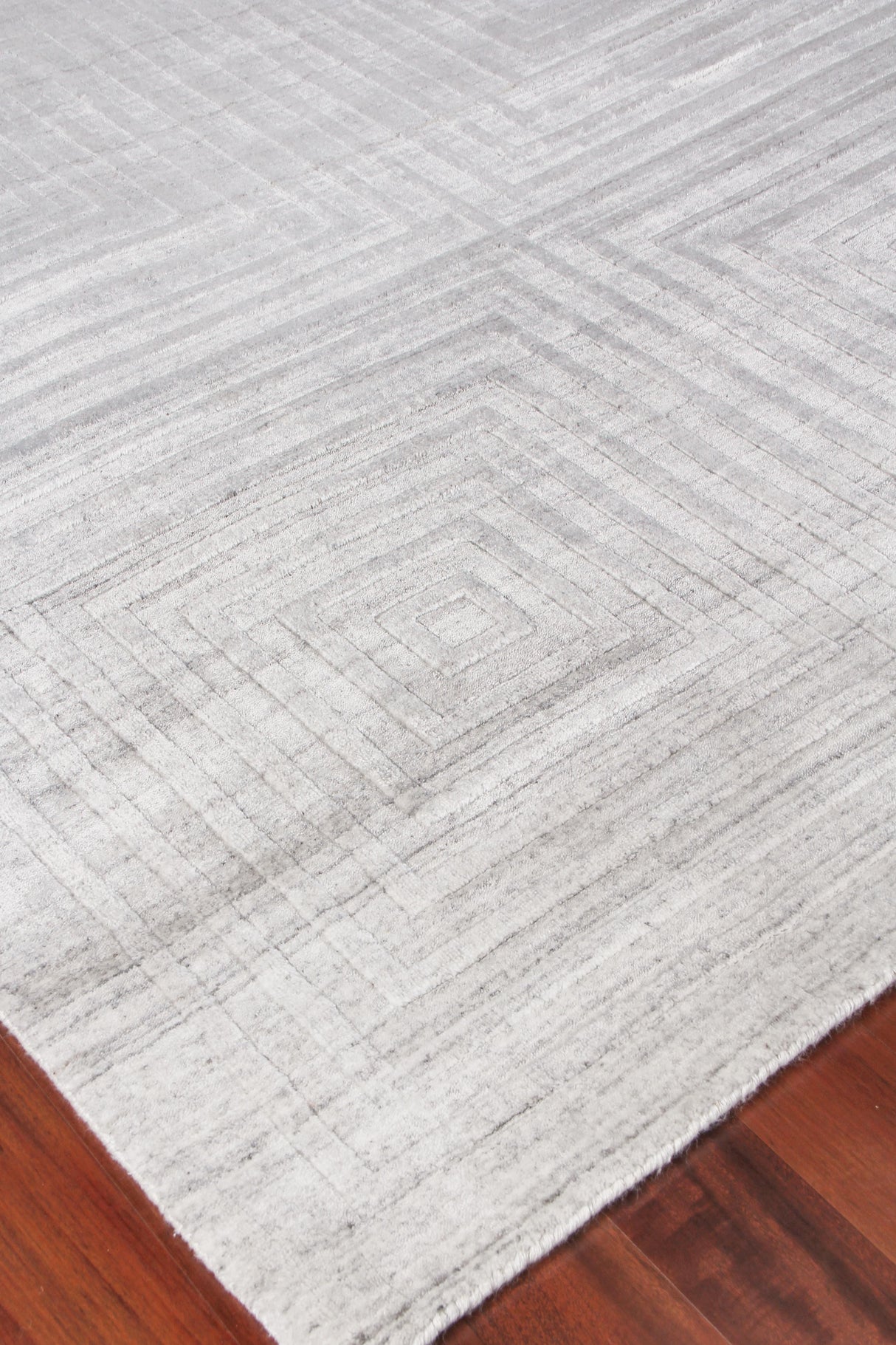 Exquisite Rugs Castelli Hand-loomed Bamboo Silk/Wool 3979 Ivory 9' x 12' Area Rug