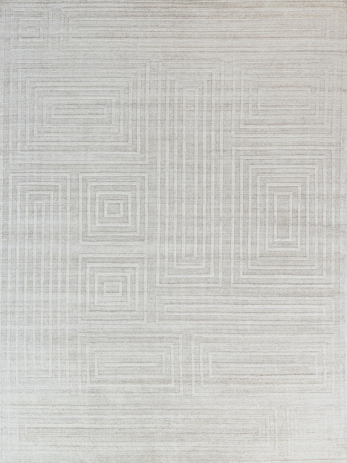 Exquisite Castelli Hand-loomed Bamboo Silk/Wool Ivory Area Rug 8.0'X10.0' Rug