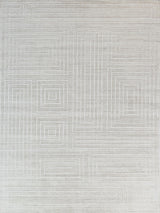 Exquisite Castelli Hand-loomed Bamboo Silk/Wool Ivory Area Rug 8.0'X10.0' Rug