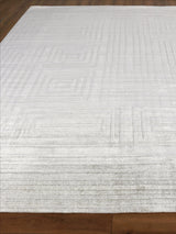 Exquisite Rugs Castelli Hand-loomed Bamboo Silk/Wool 4351 Ivory 10' x 8' Area Rug