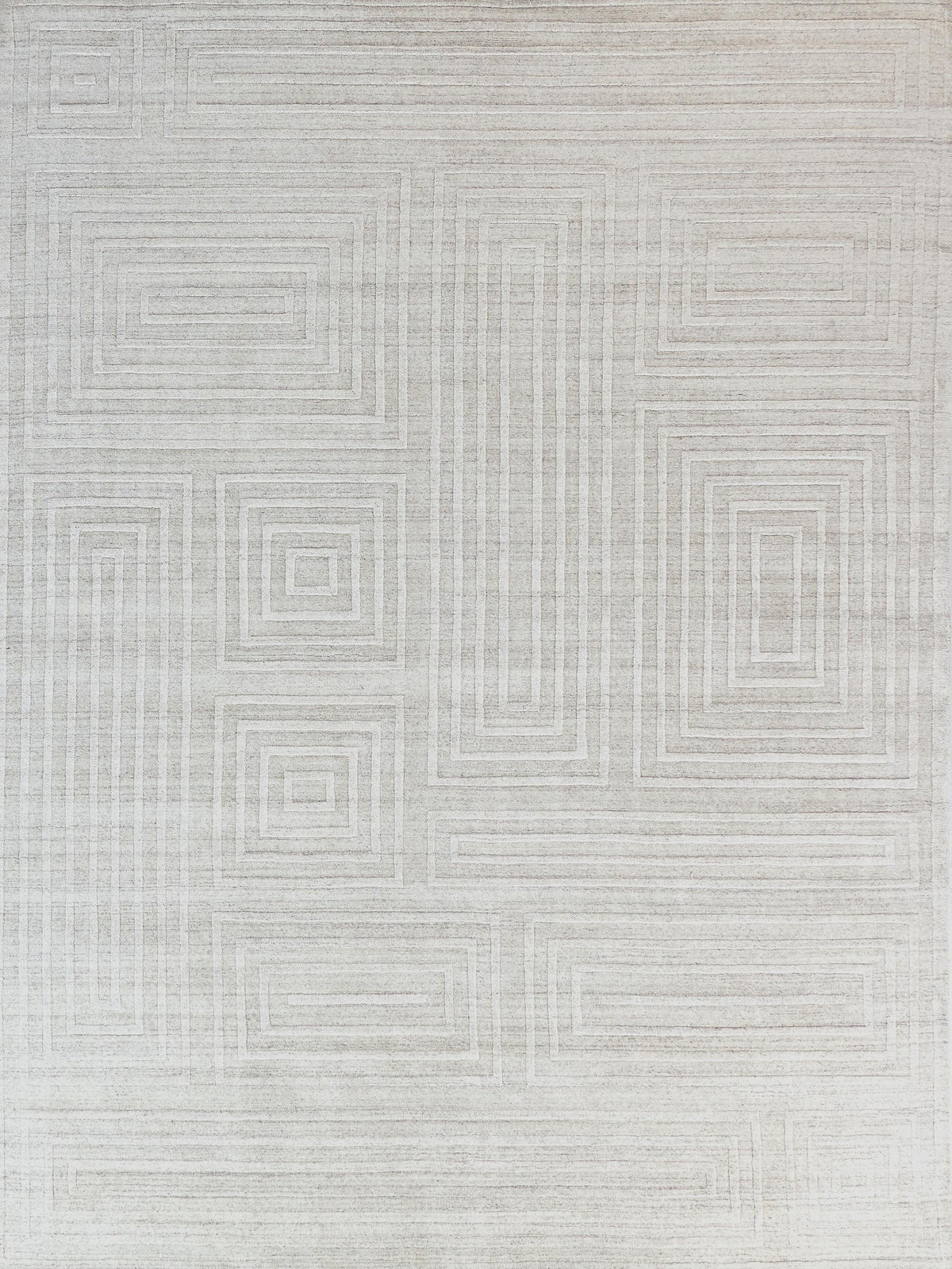 Exquisite Castelli Hand-loomed Bamboo Silk/Wool Ivory Area Rug 9.0'X12.0' Rug