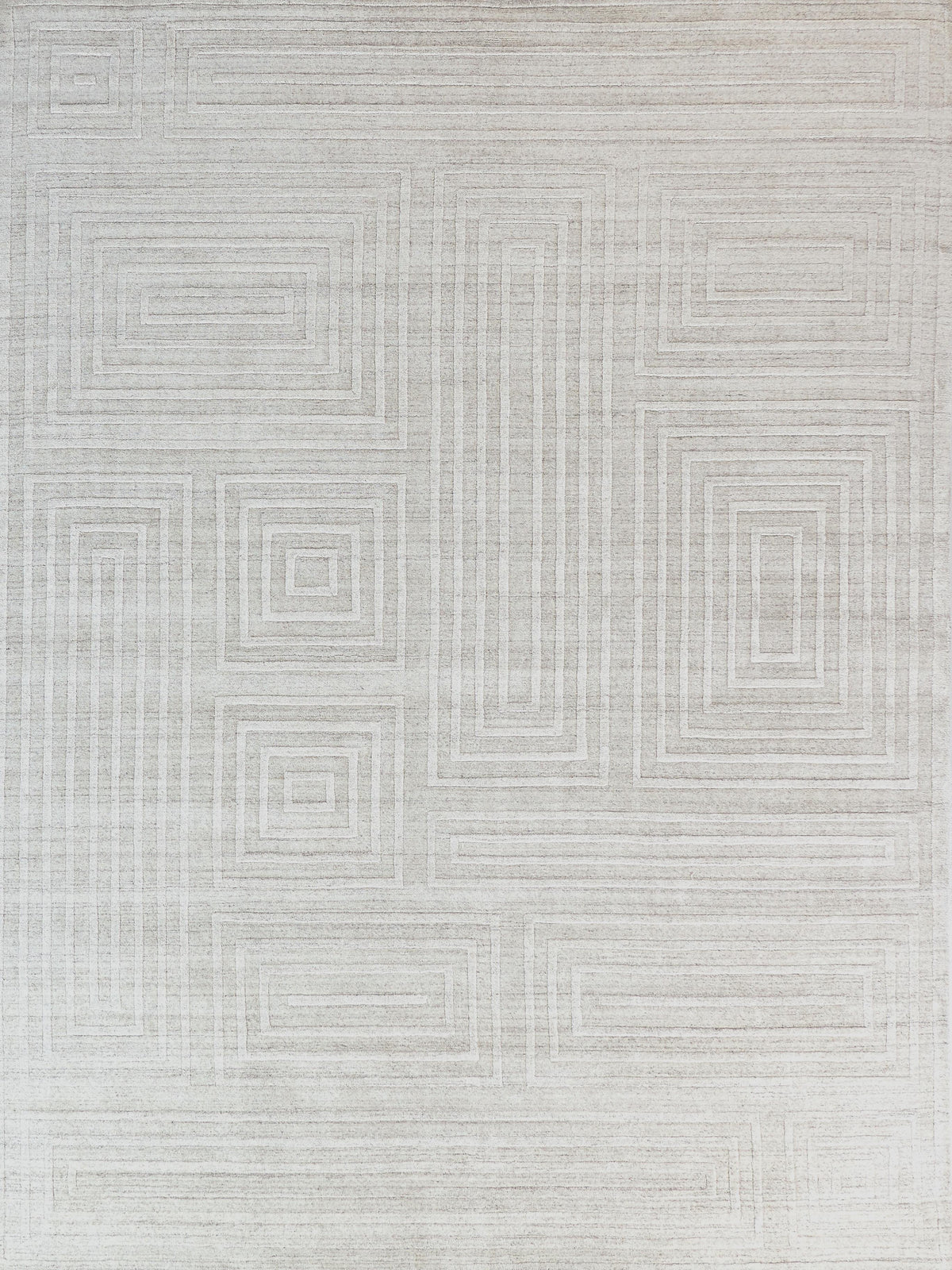 Exquisite Rugs Castelli Hand-loomed Bamboo Silk/Wool 4351 Ivory 9' x 12' Area Rug