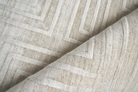 Exquisite Rugs Castelli Hand-loomed Bamboo Silk/Wool 4352 Light Beige 10' x 14' Area Rug