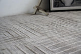 Exquisite Rugs Castelli Hand-loomed Bamboo Silk/Wool 4353 Gray 10' x 14' Area Rug