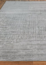Exquisite Rugs Castelli Hand-loomed Bamboo Silk/Wool 4353 Gray 6' x 9' Area Rug