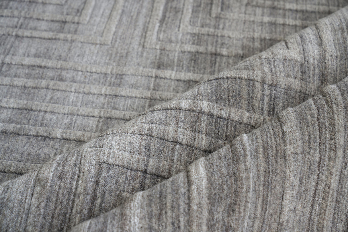 Exquisite Rugs Castelli Hand-loomed Bamboo Silk/Wool 4353 Gray 6' x 9' Area Rug