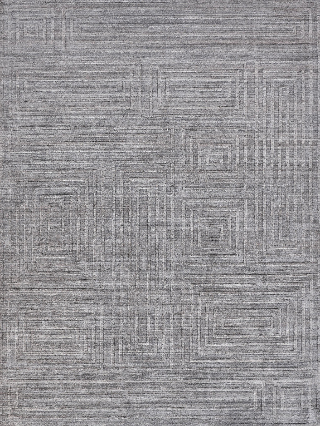 Exquisite Castelli Hand-loomed Bamboo Silk/Wool Gray Area Rug 8.0'X10.0' Rug