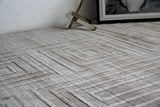 Exquisite Rugs Castelli Hand-loomed Bamboo Silk/Wool 4353 Gray 8' x 10' Area Rug