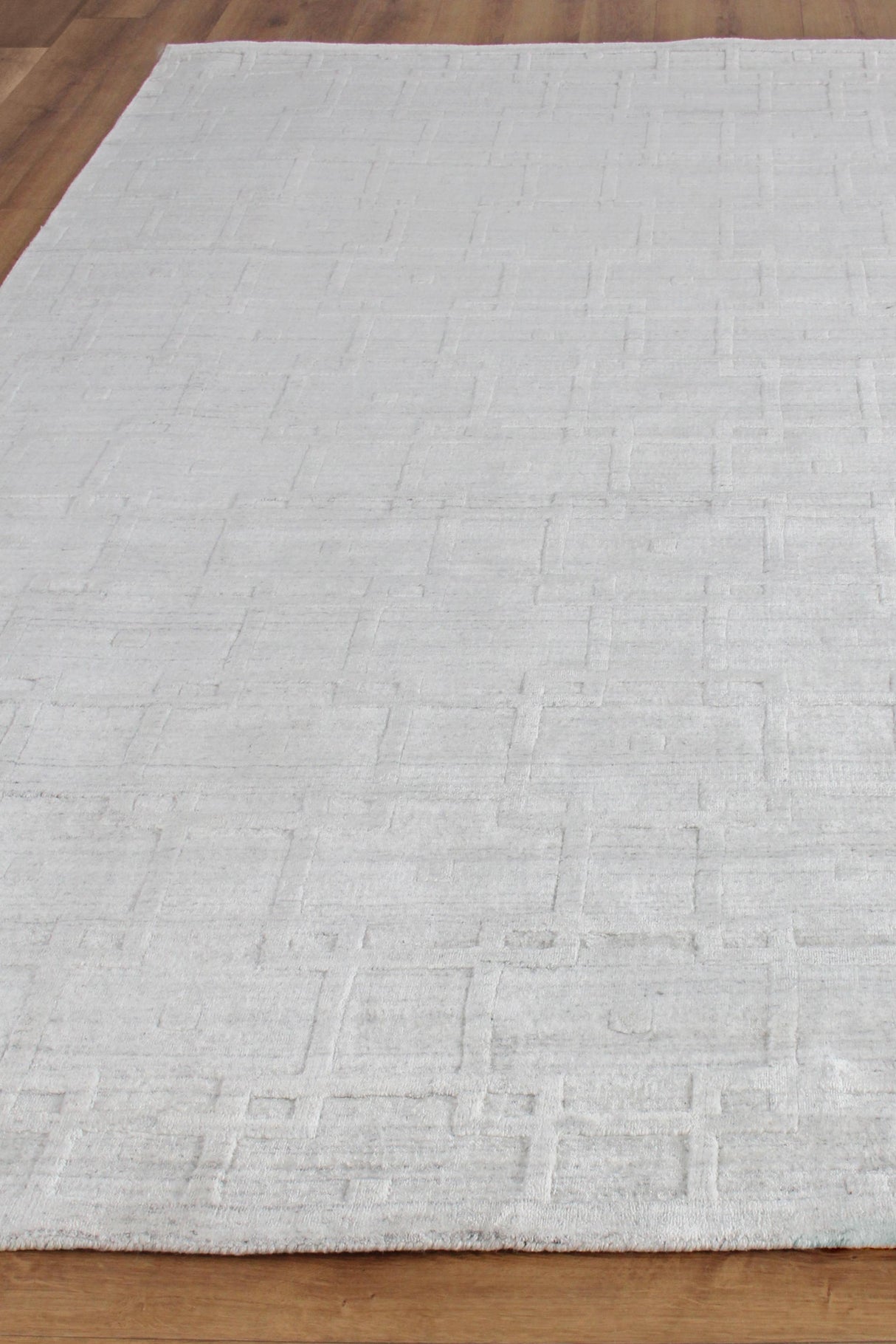 Exquisite Rugs Castelli Hand-loomed Bamboo Silk/Wool 4354 Ivory 15' x 12' Area Rug
