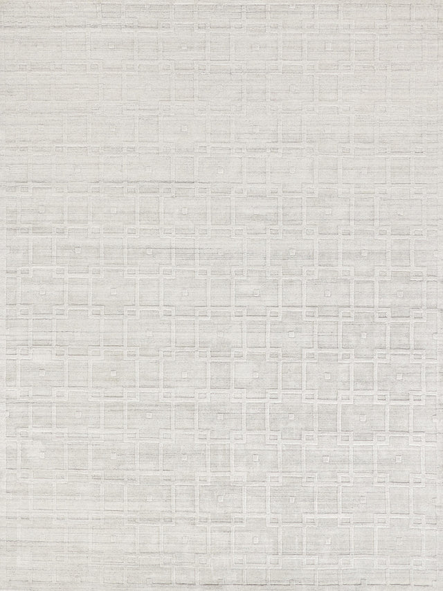 Exquisite Rugs Castelli Hand-loomed Bamboo Silk/Wool 4354 Ivory 8' x 10' Area Rug