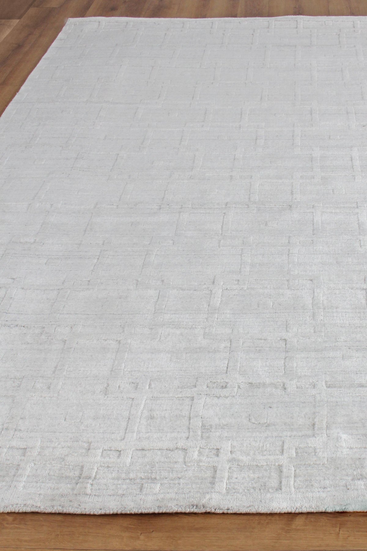 Exquisite Rugs Castelli Hand-loomed Bamboo Silk/Wool 4354 Ivory 12' x 9' Area Rug