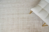 Exquisite Rugs Castelli Hand-loomed Bamboo Silk/Wool 4355 Light Beige 10' x 14' Area Rug
