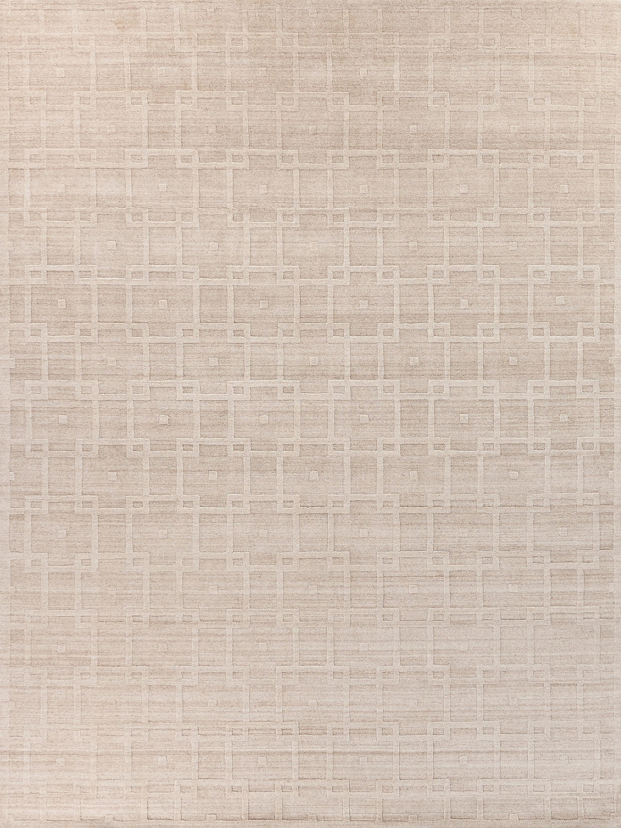 Exquisite Rugs Castelli Hand-loomed Bamboo Silk/Wool 4355 Light Beige 9' x 12' Area Rug