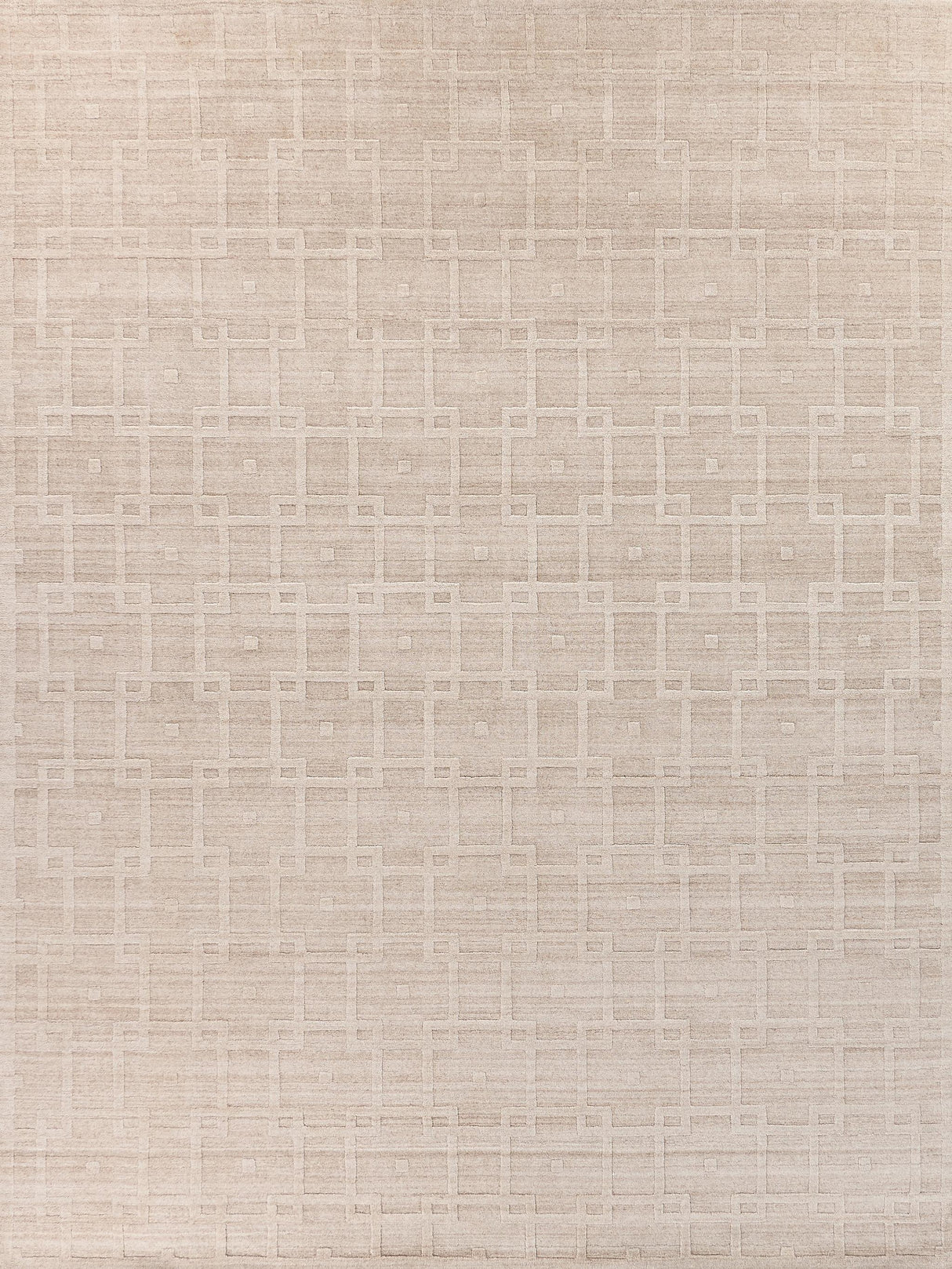 Exquisite Castelli Hand-loomed Bamboo Silk/Wool Light Beige Area Rug 9.0'X12.0' Rug
