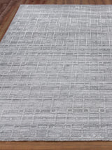 Exquisite Rugs Castelli Hand-loomed Bamboo Silk/Wool 4356 Gray 8' x 10' Area Rug