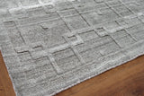 Exquisite Rugs Castelli Hand-loomed Bamboo Silk/Wool 4356 Gray 9' x 12' Area Rug