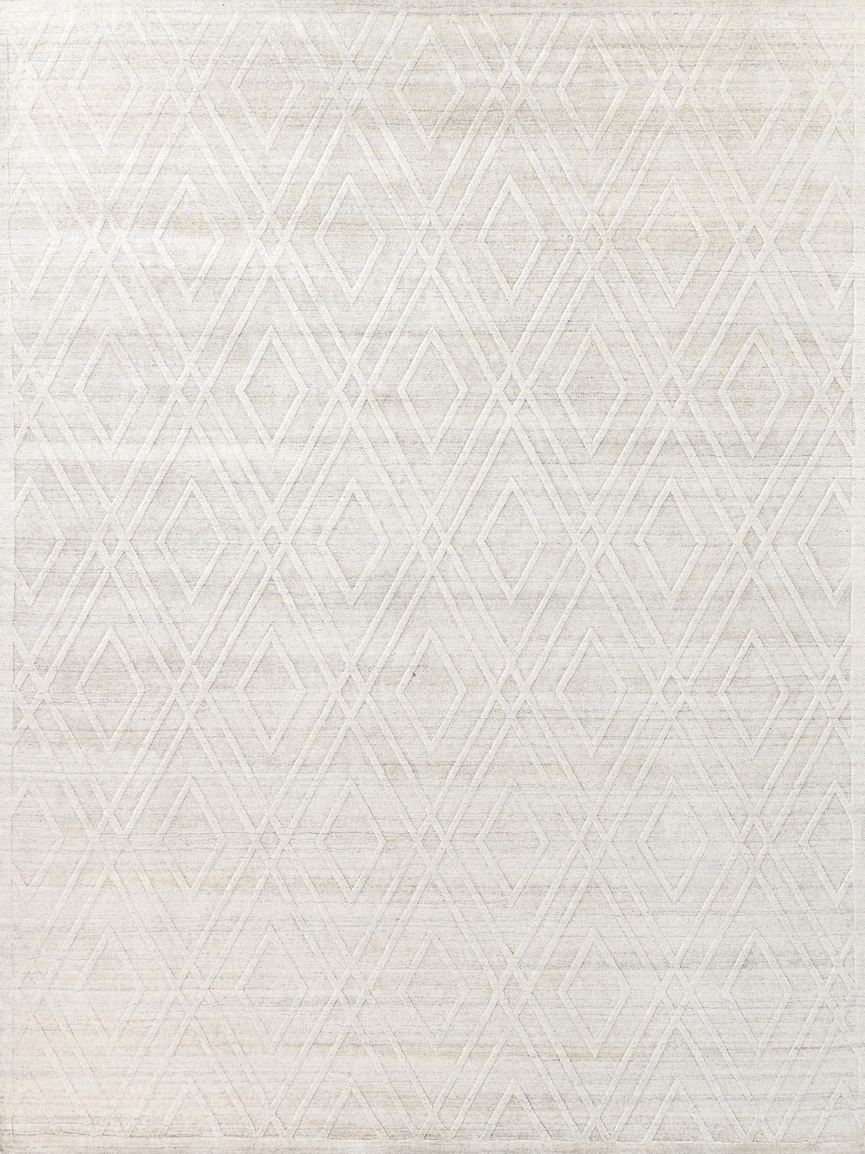 Exquisite Rugs Castelli Hand-loomed Bamboo Silk/Wool 4357 Ivory 10' x 14' Area Rug