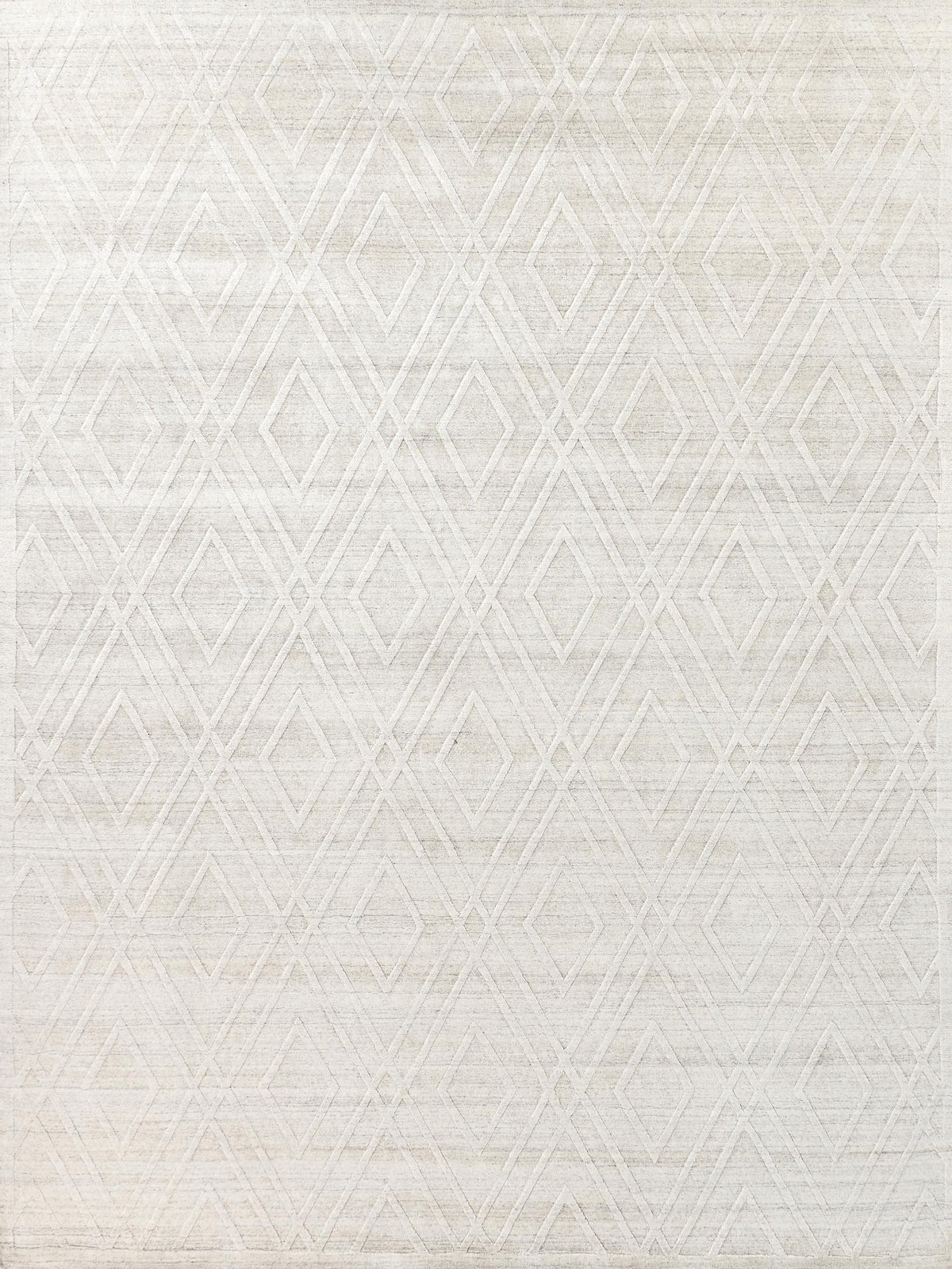 Exquisite Castelli Hand-loomed Bamboo Silk/Wool Ivory Area Rug 10.0'X14.0' Rug