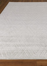 Exquisite Rugs Castelli Hand-loomed Bamboo Silk/Wool 4357 Ivory 10' x 14' Area Rug