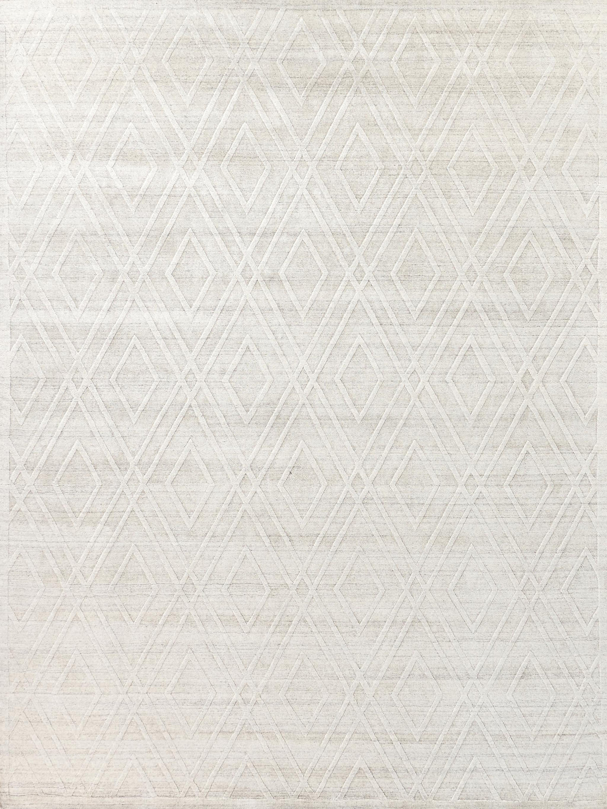 Exquisite Castelli Hand-loomed Bamboo Silk/Wool Ivory Area Rug 9.0'X12.0' Rug
