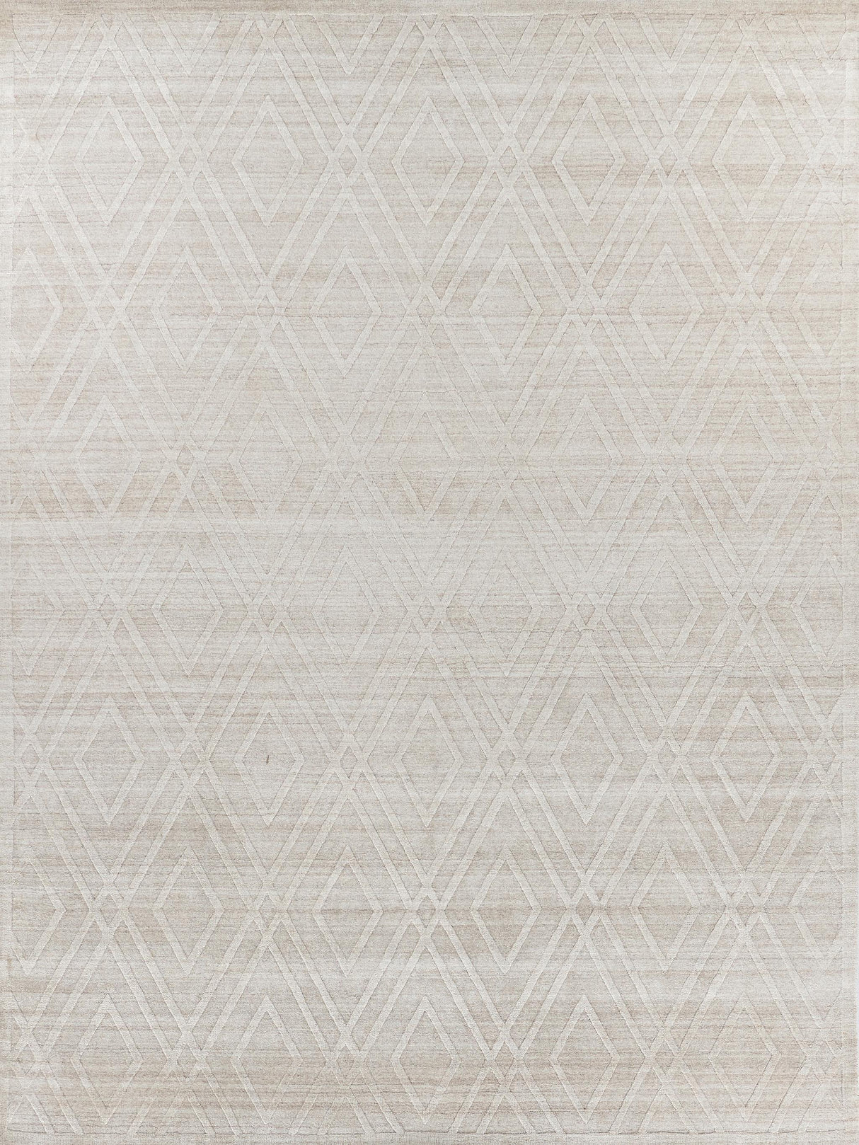 Exquisite Castelli Hand-loomed Bamboo Silk/Wool Light Beige Area Rug 12.0'X15.0' Rug