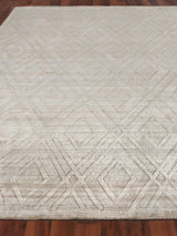 Exquisite Rugs Castelli Hand-loomed Bamboo Silk/Wool 4358 Light Beige 6' x 9' Area Rug