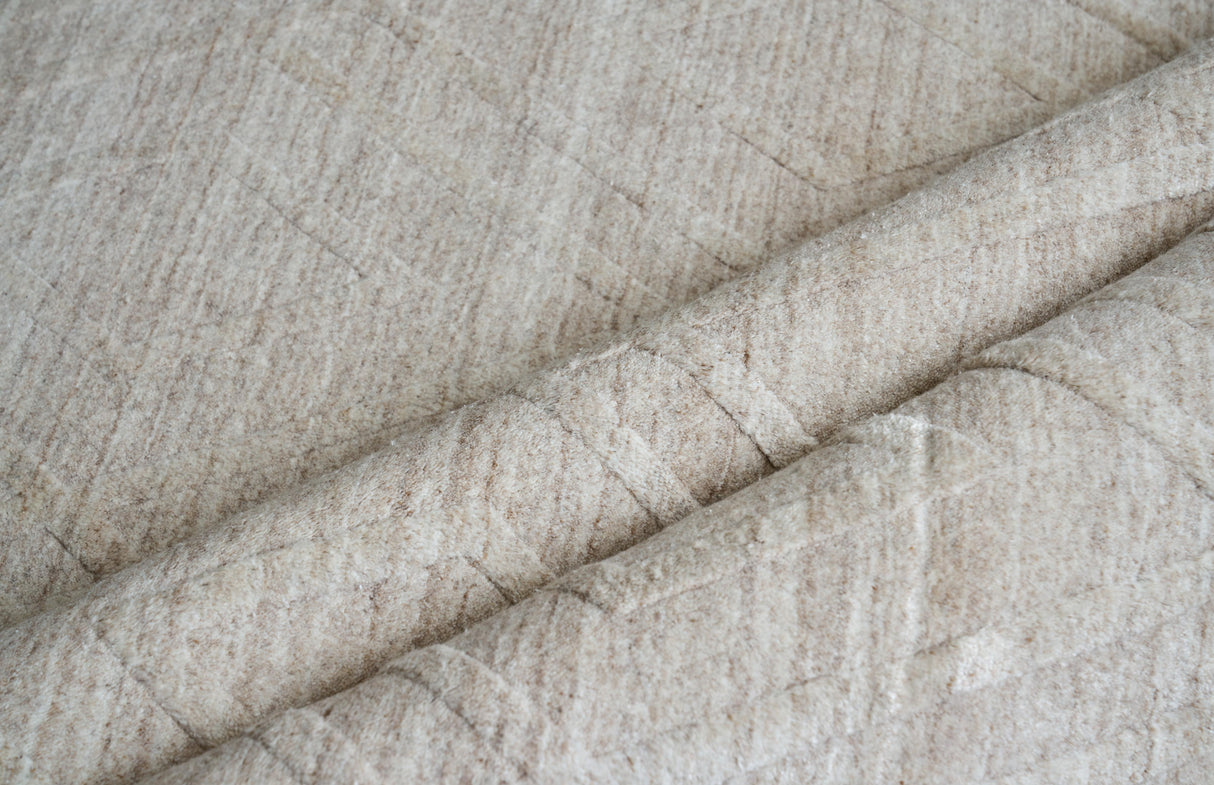 Exquisite Rugs Castelli Hand-loomed Bamboo Silk/Wool 4358 Light Beige 6' x 9' Area Rug
