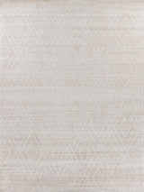 Exquisite Rugs Castelli Hand-loomed Bamboo Silk/Wool 4358 Light Beige 9' x 12' Area Rug