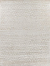 Exquisite Castelli Hand-loomed Bamboo Silk/Wool Light Beige Area Rug 9.0'X12.0' Rug