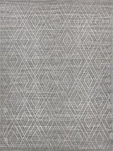 Exquisite Castelli Hand-loomed Bamboo Silk/Wool Gray Area Rug 10.0'X14.0' Rug