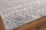 Exquisite Rugs Castelli Hand-loomed Bamboo Silk/Wool 4359 Gray 10' x 14' Area Rug