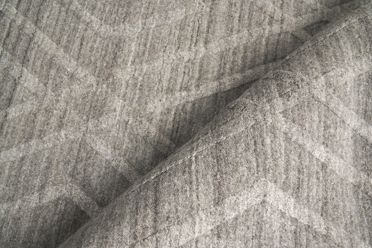 Exquisite Rugs Castelli Hand-loomed Bamboo Silk/Wool 4359 Gray 8' x 10' Area Rug