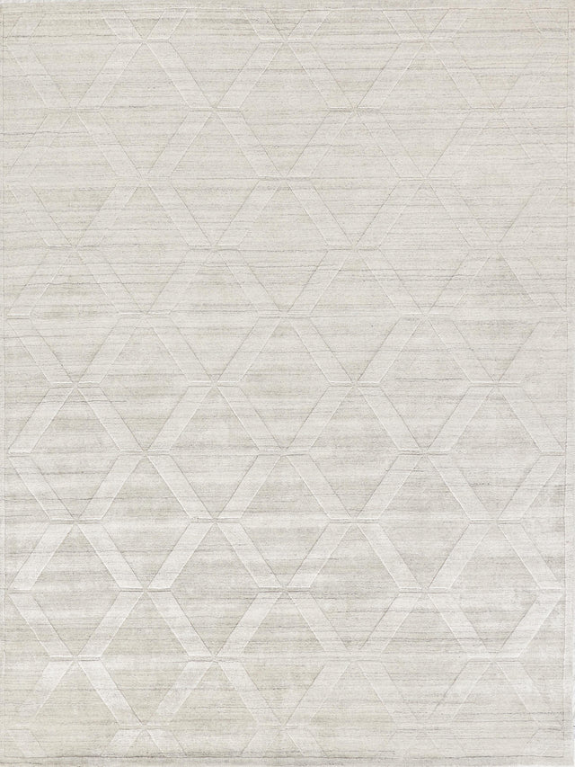 Exquisite Rugs Castelli Hand-loomed Bamboo Silk/Wool 4360 Ivory 14' x 18' Area Rug