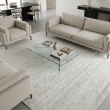 Exquisite Rugs Castelli Hand-loomed Bamboo Silk/Wool 4360 Ivory 18' x 14' Area Rug