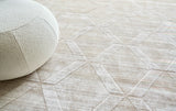 Exquisite Rugs Castelli Hand-loomed Bamboo Silk/Wool 4361 Light Beige 9' x 12' Area Rug