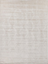 Exquisite Rugs Castelli Hand-loomed Bamboo Silk/Wool 4361 Light Beige 9' x 12' Area Rug