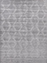Exquisite Rugs Castelli Hand-loomed Bamboo Silk/Wool 4362 Gray 12' x 15' Area Rug