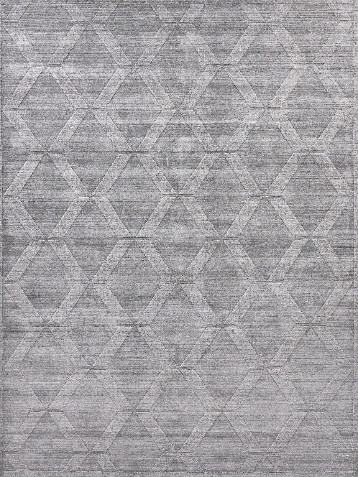 Exquisite Rugs Castelli Hand-loomed Bamboo Silk/Wool 4362 Gray 8' x 10' Area Rug